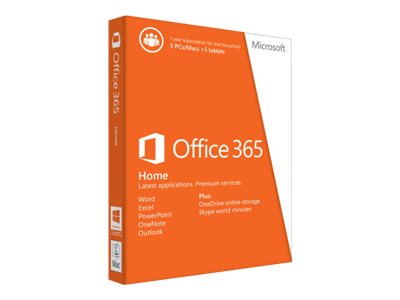 365 1 Home Year Pack Microsoft 6GQ-00241 Office