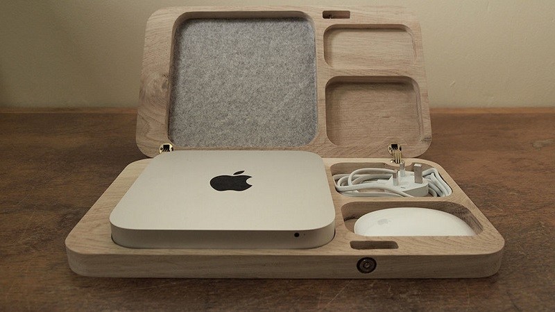 Marvel at this gorgeous Apple Mac Mini hand-made wooden case