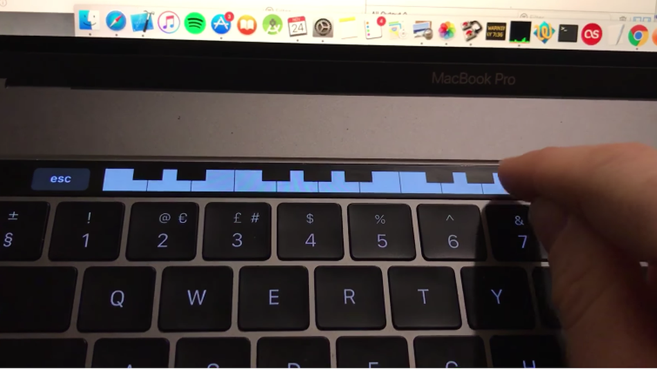 Touch Bar on new Apple MacBook Pro turns into world’s tiniest piano