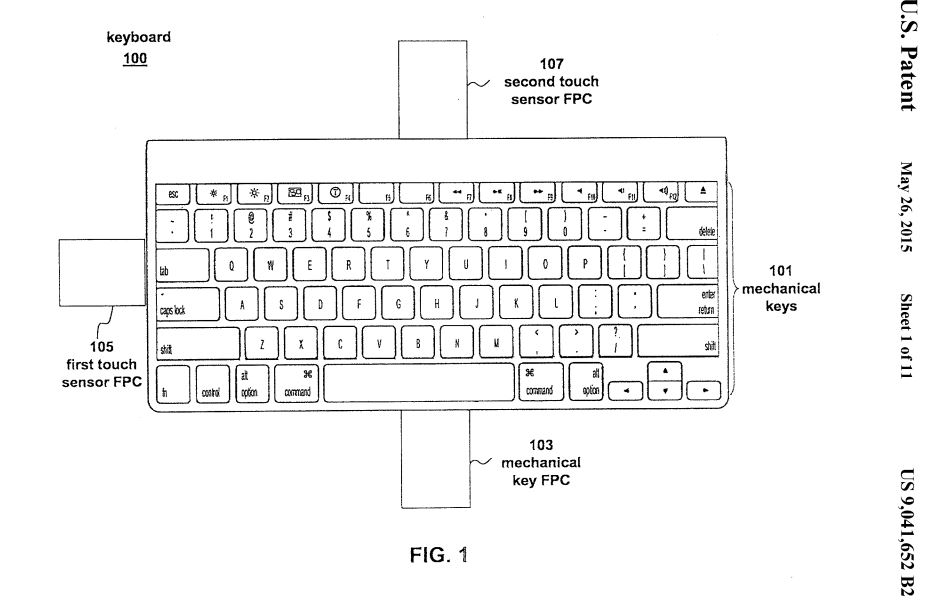 Apple Fusion Keyboard patent