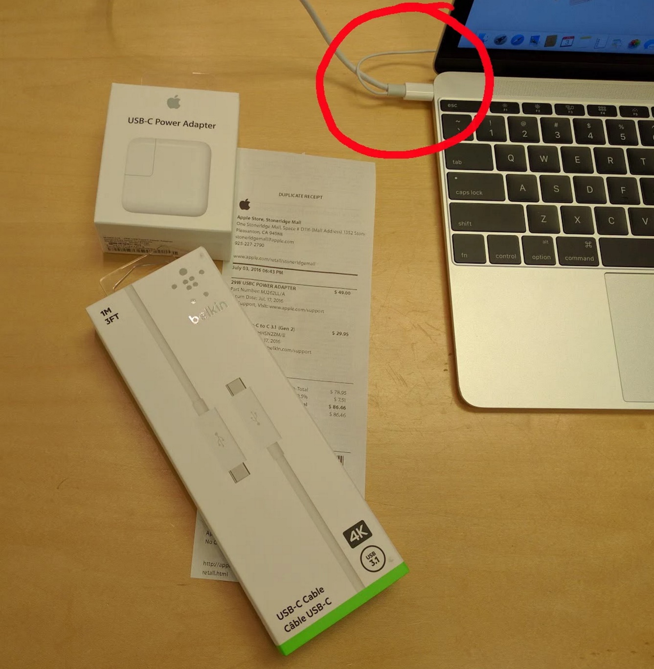 12 inch MacBook Retina USB-C cable
