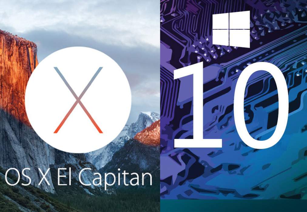 Apple Mac OS X El Capitan versus Microsoft Windows 10