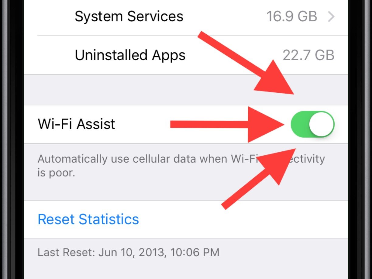 Apple iOS 9 WiFi Assist