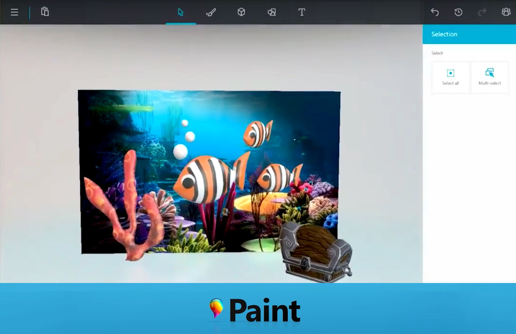 Microsoft Paint with 3D features for Surface tablets