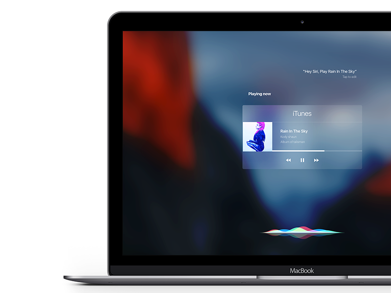 Siri on a MacBook