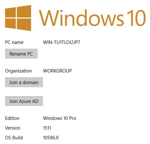 Microsoft Windows 10 Preview Build 10586