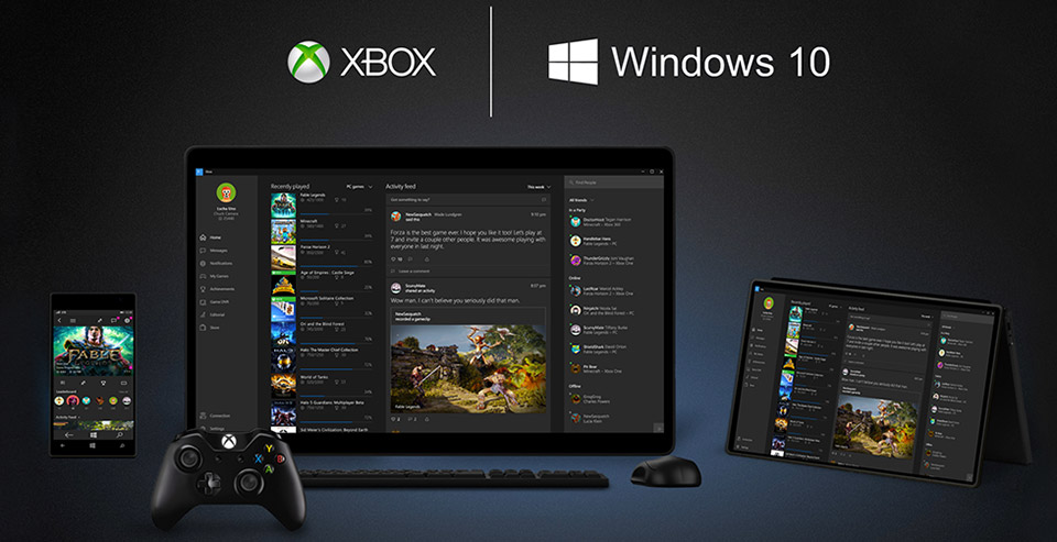Xbox games will be able to play on Windows 10 PCs