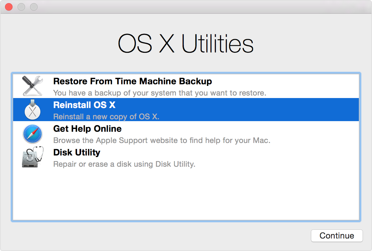Apple Mac OS X Utilities