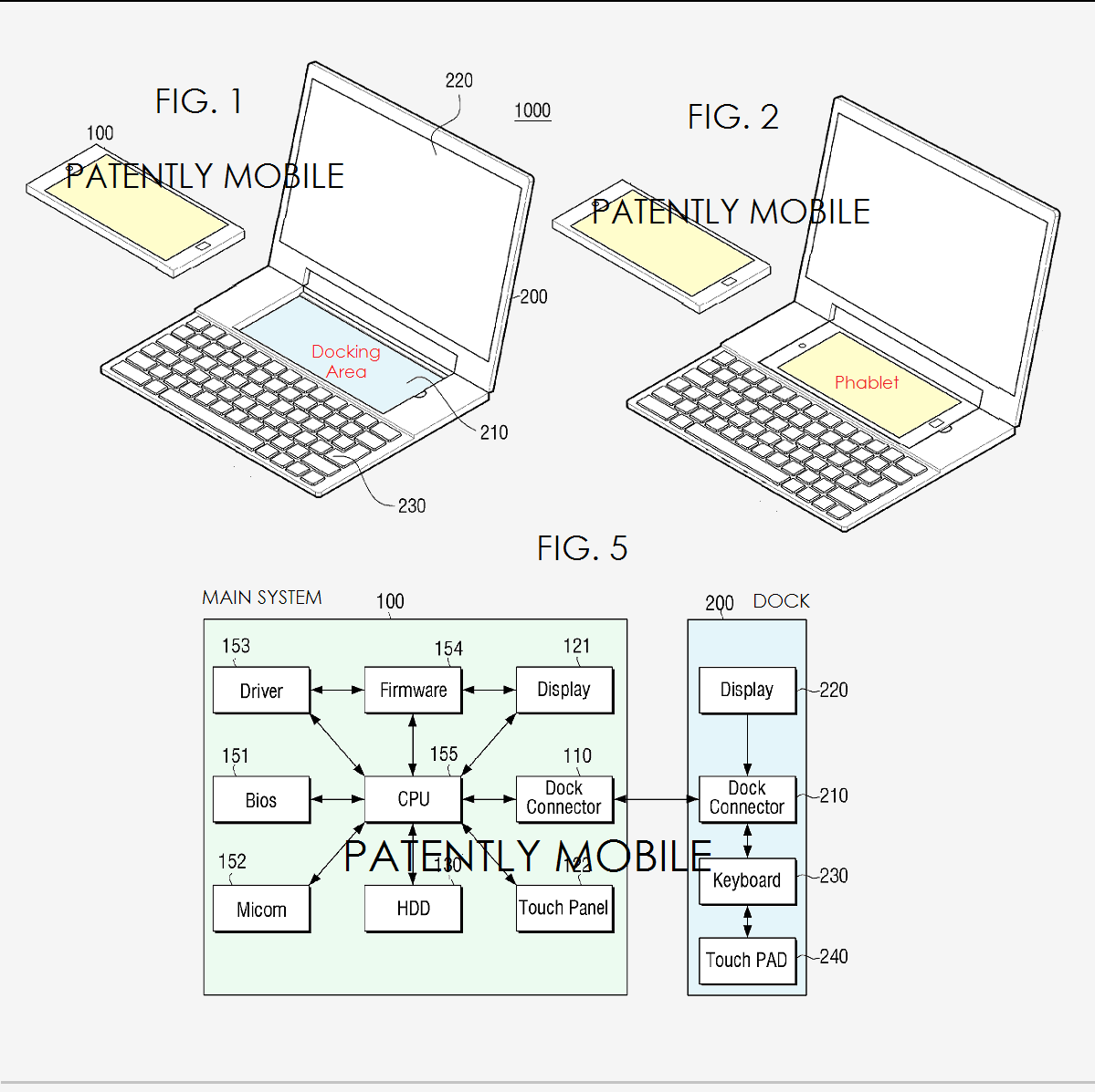 Samsung laptop/smartphone hybrid dock