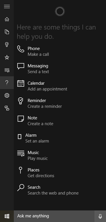 Windows 10 Preview Build 10122 Cortana