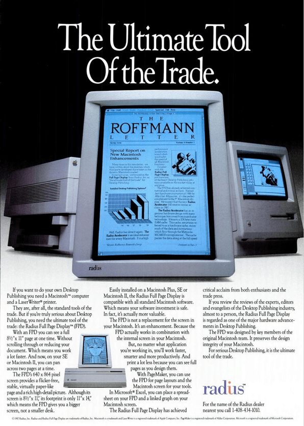 Before the Thunderbolt Display Apple manufactured a monitor for desktop publishers on the Mac