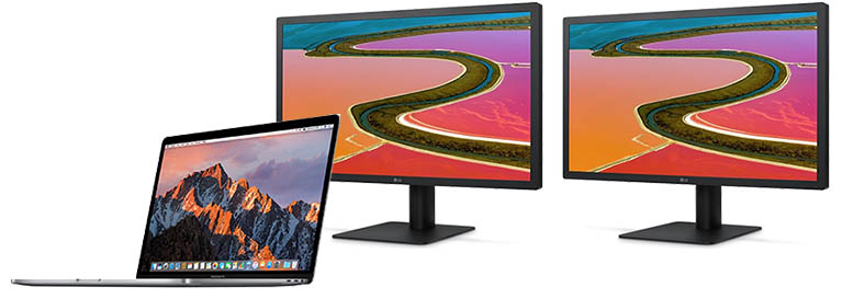 Apple MacBook Pro can drive up to two 5K displays and four 4K displays