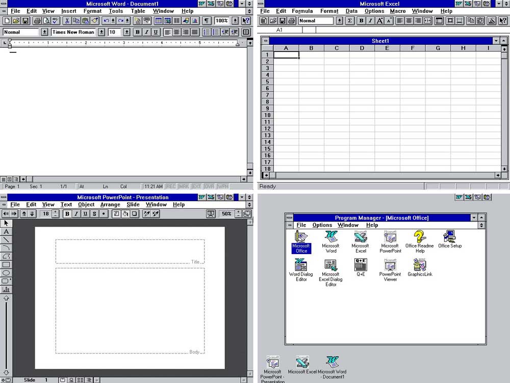 Microsoft Office 4.0 for Windows 3.1