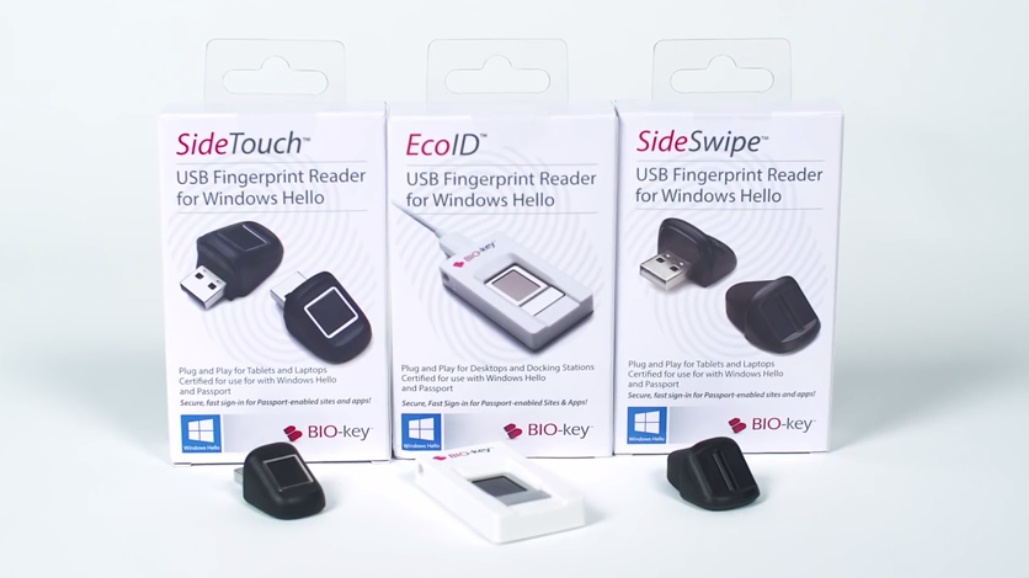 Bio0Key fingerprint readers for Windows 10 laptops and desktops