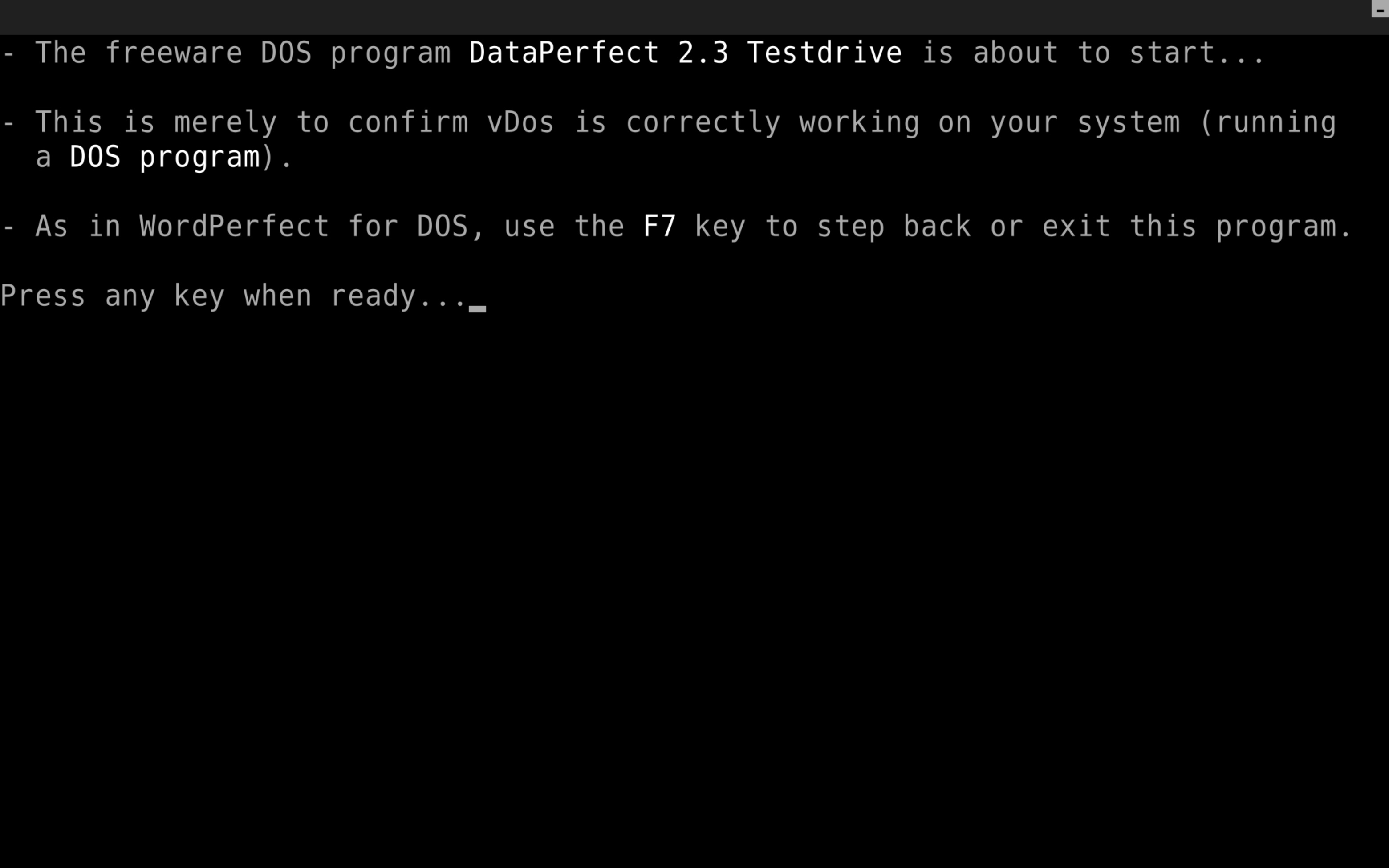 Running 16 bit DOS programs in Windows 10