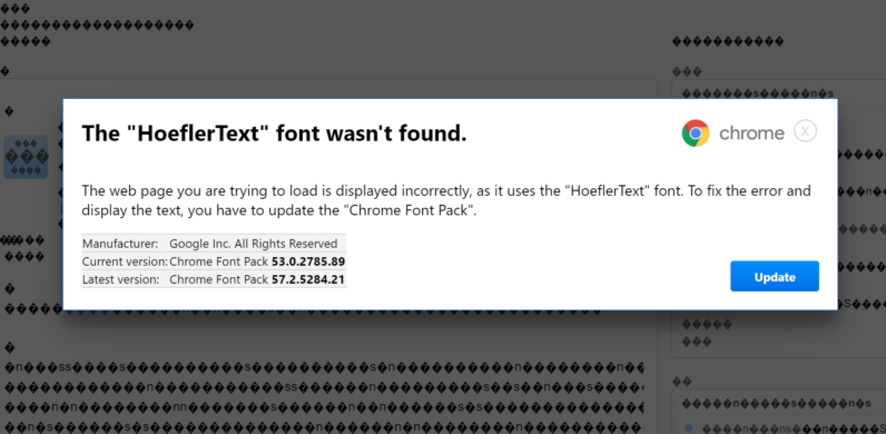 Missing font hack prompts Chrome users to install malware on their Windows PCs