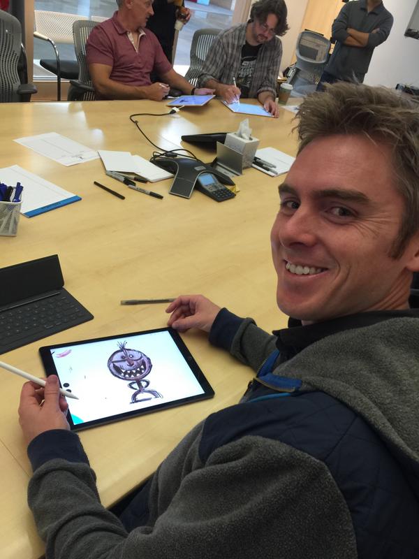 Apple iPad Pro and Apple Pencil being tested by Disney Pixar artists