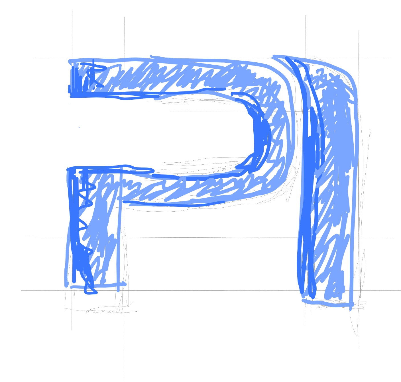 Portable One logo sketched using Windows Ink
