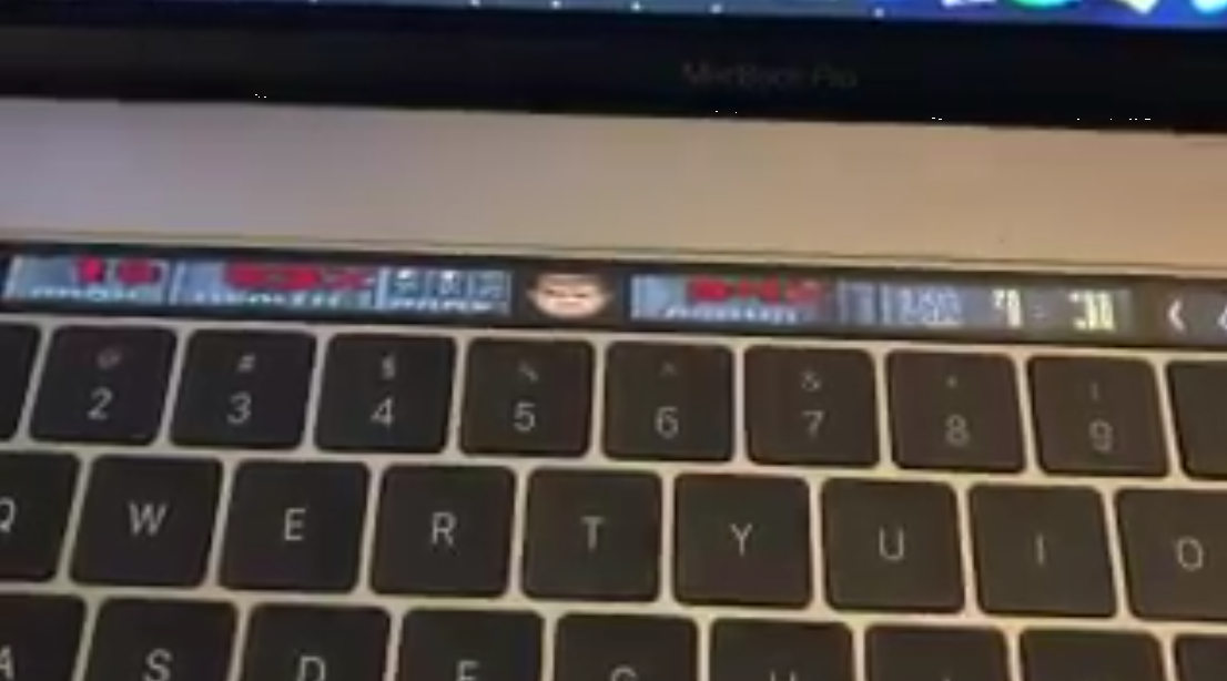 Playing Doom on the Apple MacBook Pro Touch Bar