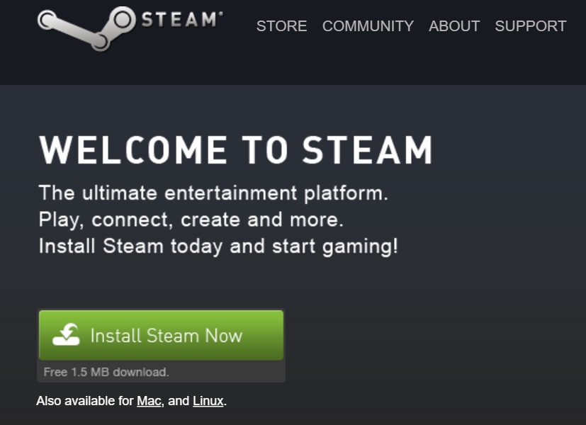 Install Steam to play No Man's Sky on a Mac using Boot Camp