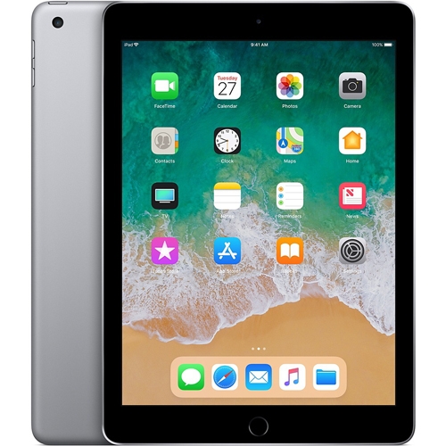 Apple iPad Wi-Fi Cellular 128GB - Space Gray (MR7C2LL/A)