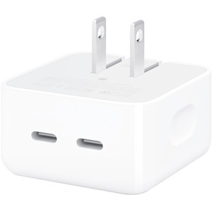Apple 35W Dual USB-C Port Compact Power Adapter - 35 W Apple, 35W, Dual, USB-C, Port, Compact, Power, Adapter, 35 W MNWM3AM/A