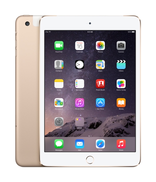 Apple iPad Mini 3 Wi-Fi + Cellular 128GB Gold MH3N2LL/A