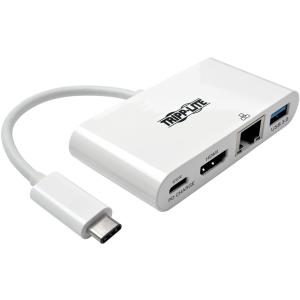 Tripp Lite USB-C to HDMI Adapter w/ USB-A Hub, USB-C PD Charging, Ethernet - for Notebook/Tablet PC/Desktop PC - USB Type C - 2 x USB Ports - 2 x USB 3.0 - Network (RJ-45) - HDMI - Wired USB 3.1 GEN 2 W/ HUB CHARGING GBE 