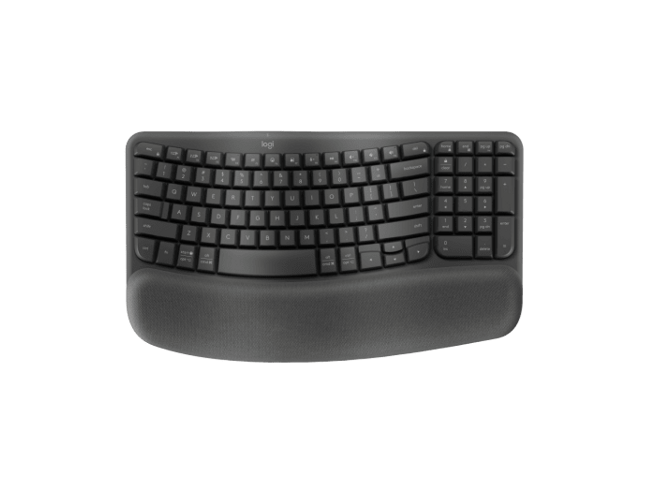 Logitech Wave Keys Wireless Ergonomic Keyboard (Graphite) Logitech Wave Keys Wireless Ergonomic Keyboard (Graphite)